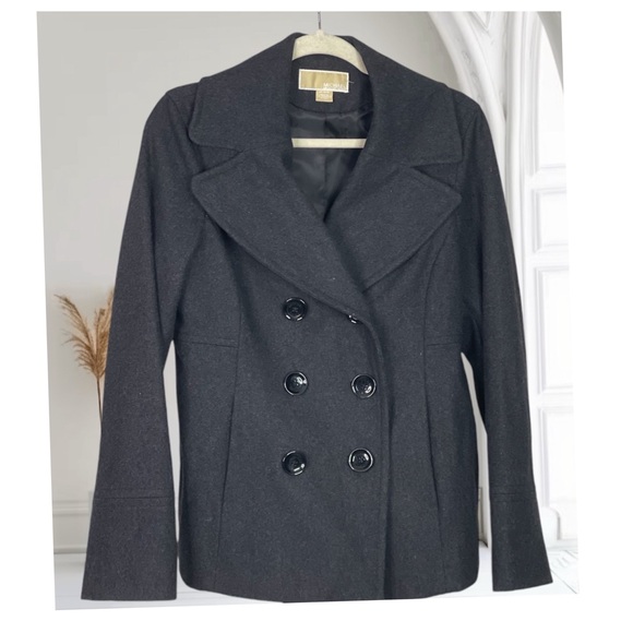 MICHAEL Michael Kors Jackets & Blazers - MICHAEL Michael Kors Dark Gray Wool Blend Pea Coat | Small Double-Breasted M